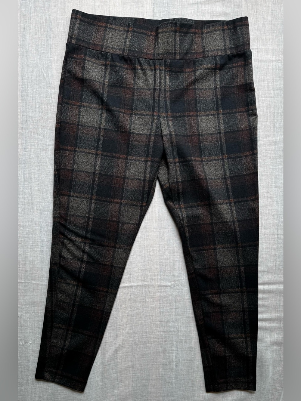 Zac & Rachel Black and Brown Plaid Stretch Chinos